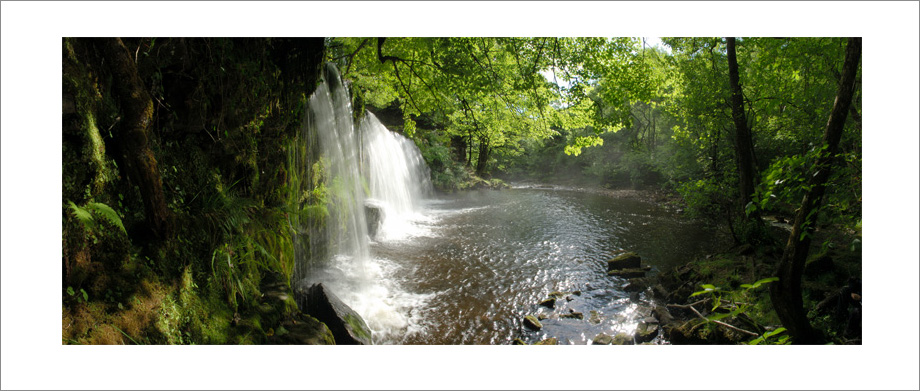 Digital landscape panoramic photography of Ystradfellte, Brecon Beacons, Wales.